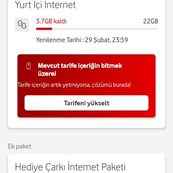 Vodafone Her Şey Yanımda İnternet Paketi Kullanım Sıkıntısının Çözülmesi