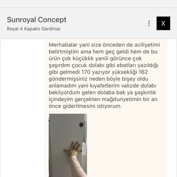 Koçtaş Gardırop Yanıltıcı Görsel