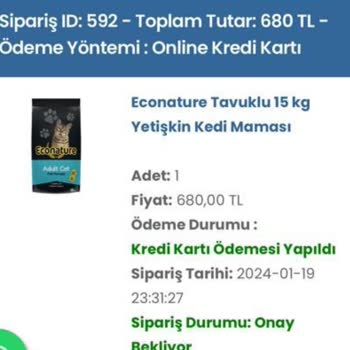 SadıkDost (sadikdost.com) 19 Ocak'tan Beri Onay Bekleyen Mama Siparişi Ve İletişim Sorunu