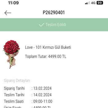 Taze Çiçek (tazecicek.com)  Teslim Edilmeyen Çiçek
