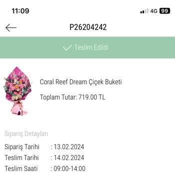 Taze Çiçek (tazecicek.com)  Teslim Edilmeyen Çiçek