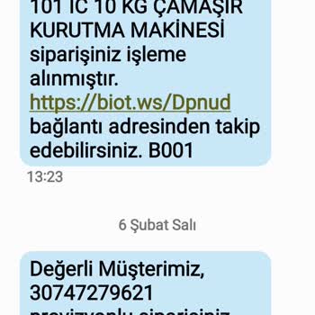 Şok Marketler Teslim Edilemeyen Çamaşır Kurutma Makinesi