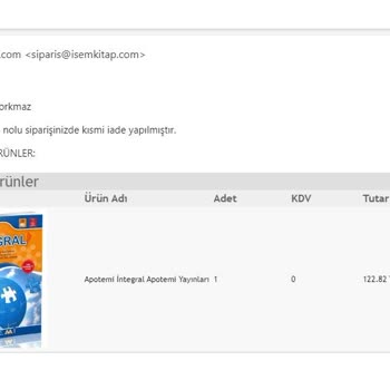 İsemkitap.com Sipariş İptali