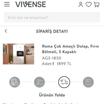 Vivense'den Aldığım Dolap 1 Buçuk Ayı Aşkındır Teslim Edilmedi.
