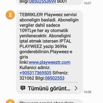 Playweez Den İade Talebi