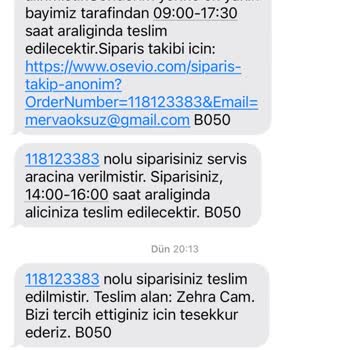 Osevio.com Siparişim Teslim Edilmedi