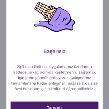 Zip Finansman Zip Uygulama Hata