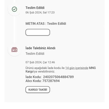 Karaca Home Karaca Ve MNG Kargo Ürün İadesi Para İadesi