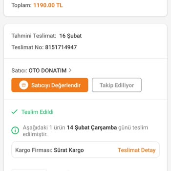 Sürat Kargo Sürekli Kargomun Eve Teslim Edilip Zamanında Gelmemesi