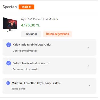 Hepsiburada Garantiye Gönderilen Ürün İadesi