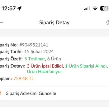Trendyol İptal Edilen Ücret İadesi
