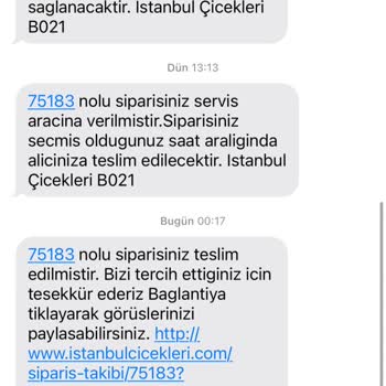 İstanbul Çiçekleri Ücret Alıp Ürünü Göndermiyor Gönderdiği Yalanını Sö
