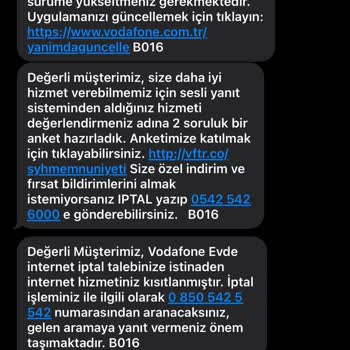 Vodafone Net Bilgim Dışında İşlem Yapıyor