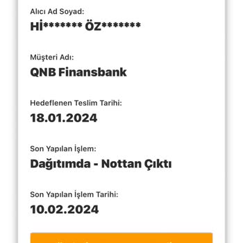 AGT Kurye Teslimat Hizmetinde Yaşanan Gecikme Ve İletişim Sorunu