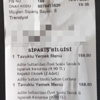 Trendyol Yemek Yemediğim Yemeğin Parasını Aldı