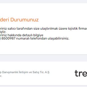 Trendyol Kargoya Verilmeyen Ürünün İptal İşlemini Engelliyor