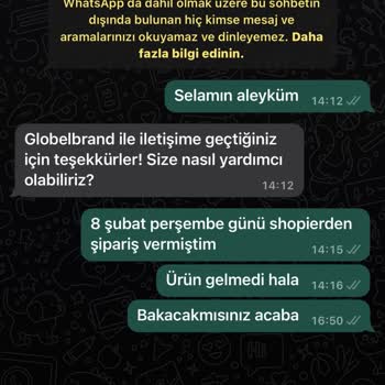 Globel Brand Paramın Alınıp Ürünün Gönderilmemesi