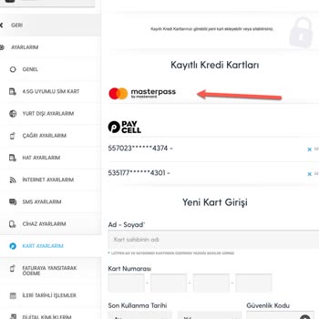 Masterpass Üzerinden Kart Silme Sorunu