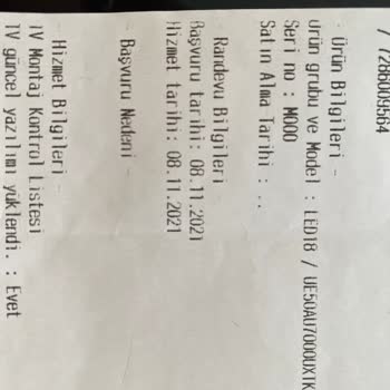 Samsung TV Panel Arızası