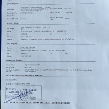 Vatan Bilgisayar Kalite Beklentisini Karşılamayan TV Satın Alma Deneyimi