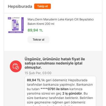 Hepsiburada Maruderm Yalan Kampanya Yaptı