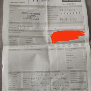 Onvo Televizyon (ma Elektronik A. Ş.) Arıza