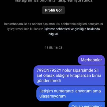 Benim Hocam Eksik Ürün Gönderimi