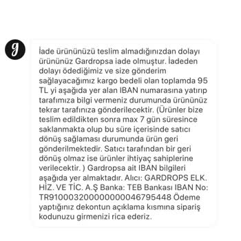 Gardrops Uygulamasının İade Problemi