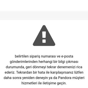 Pandora Mücevher Pandora İadesi Etiket Vermiyor