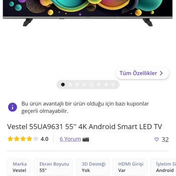 Vestel Vest TV Değişim Fiyat Uyuşmazlık Mağduriyeti
