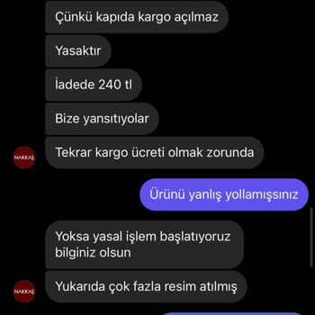 Nakkaş Aksesuar Nakkaş Takı Yanlış Ürün Gönderilmesi