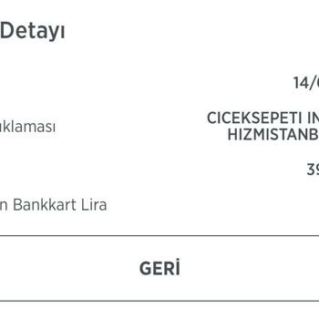 Çiçek Sepeti Hukuksuz Ödeme Alma