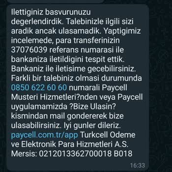 Turkcell Paycell Turkcell Para İadesi