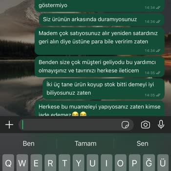 İlayda Çamur (Bi' Butik) İade Ve Değişim Kabul Etmemeleri