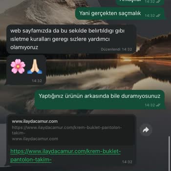 İlayda Çamur (Bi' Butik) İade Ve Değişim Kabul Etmemeleri