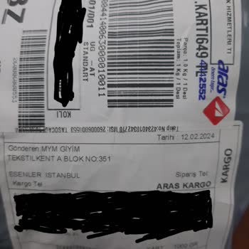 Mym Giyim Ve Aras Kargo Şikayeti