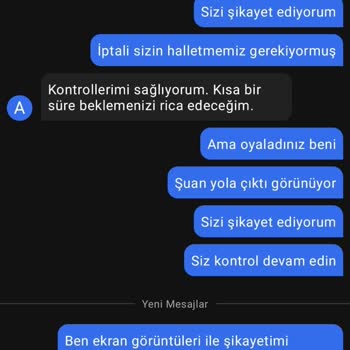 Getir Siparişi İptal Etmiyor