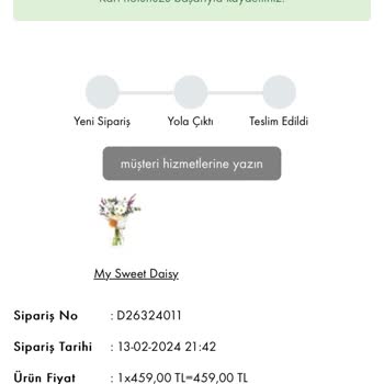 Taze Çiçek (tazecicek.com) Özel Gün Hayal Kırıklığı: Çiçek Teslim Edilmedi
