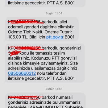 PTT Kargo İşgüzarlığı. Adreste Olmama Rağmen Olmadığım Mesajı Geldi.