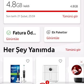 Vodafone Devreden İnternetim Varken, Mevcut Olanı Yiyor