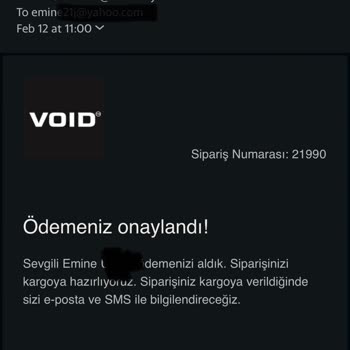 Voidtr Kargoya Verilmeyen Ürün