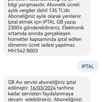 Vodafone Beklenmedik Ücretlendirme