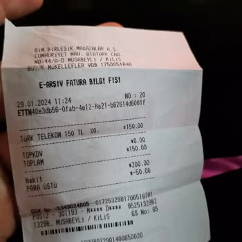 BİM'den Türk Telekom Hattına Tl Yükleme Başarısız Sonuçlandı