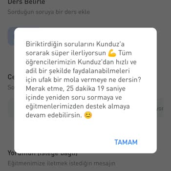 Kunduz Sınırsız Paketi Aldım Ama Sınırsız Soru Soramıyorum