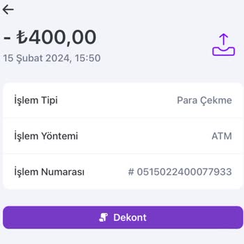 Hadi (TOM Bank) Param ATM'den Verilmeden Hesabımdan Düştü