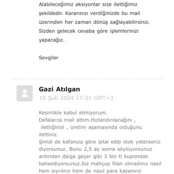 Vivense Sipariş İptali Ve Kupon Teklifi Üzerine Yaşanan Mağduriyet