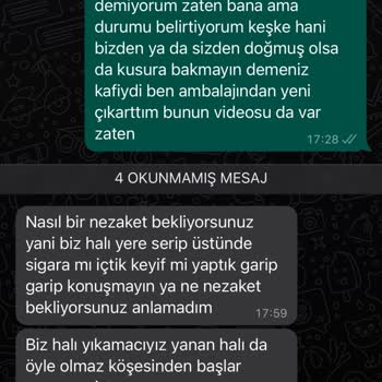 Marmara Halı Yıkama Yeni Halımın Yangında Zarar Görmesi Ve Hizmetsizlik