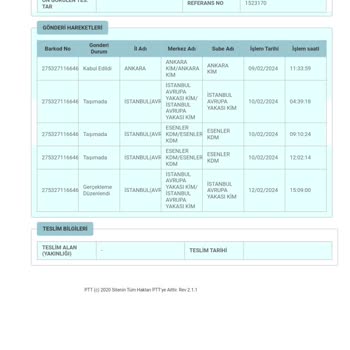PTT Kargo Ankara-İstanbul Kargo Macerası: 7 Gün, Sıfır İlerleme
