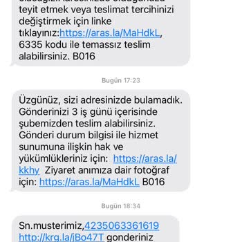 Aras Kargo Atalar Teslimat Sorunu