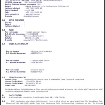 Jolly Tur İptal Güvence Hakkı